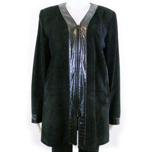 Danier Black Suede Jacket - Coat - Size S (NEW)